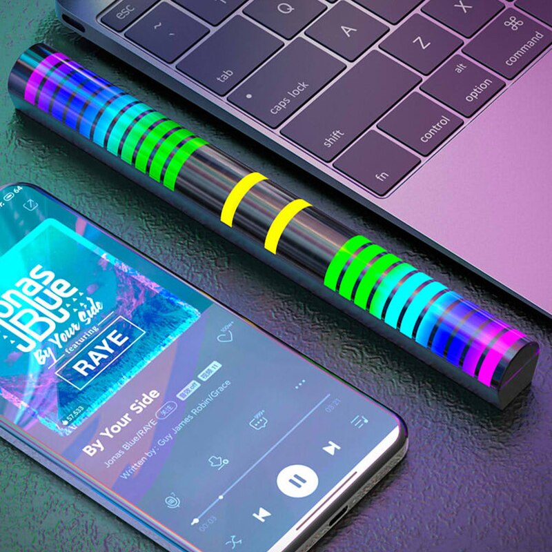 Musica RGB controllo del suono luce a portato controllo APP Raccogliere 3D luci del ritmo ad attivazione vocale colore ambientale lampade per feste di musica