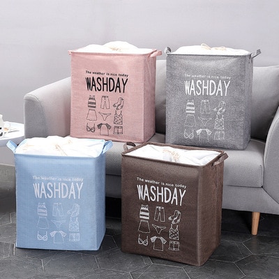 Large-capacity Laundry Basket Foldable Clothing Quilt Storage Basket Dirty Clothes Laundry Bathroom Organizer Baskets Modern