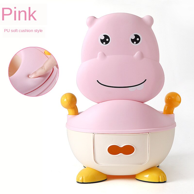 Toilette enfant bébé hippopotame toilette enfant toilette pot enfant pot entrainement toilette Portable pot bébé: Pink