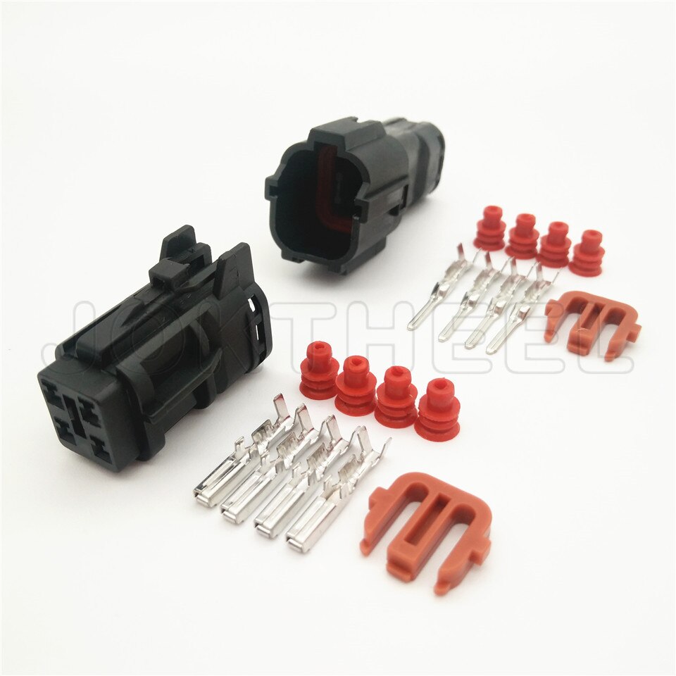 5 sets kit 1P 2P 3P 4P 6P 8P SWP Style 1.8mm Series waterproof male female automotive KET adapt connector Plug: 4P set