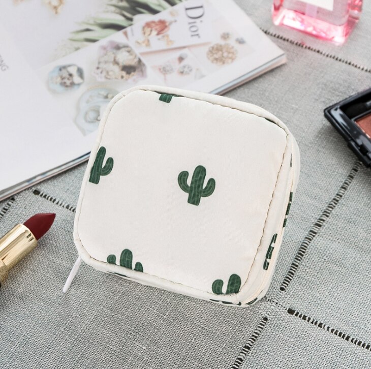 Mini dames cosmetische tas cactus reis toilettas beauty make-up tassen cosmetica organizer rits make-up case etui: Xianrenzhang