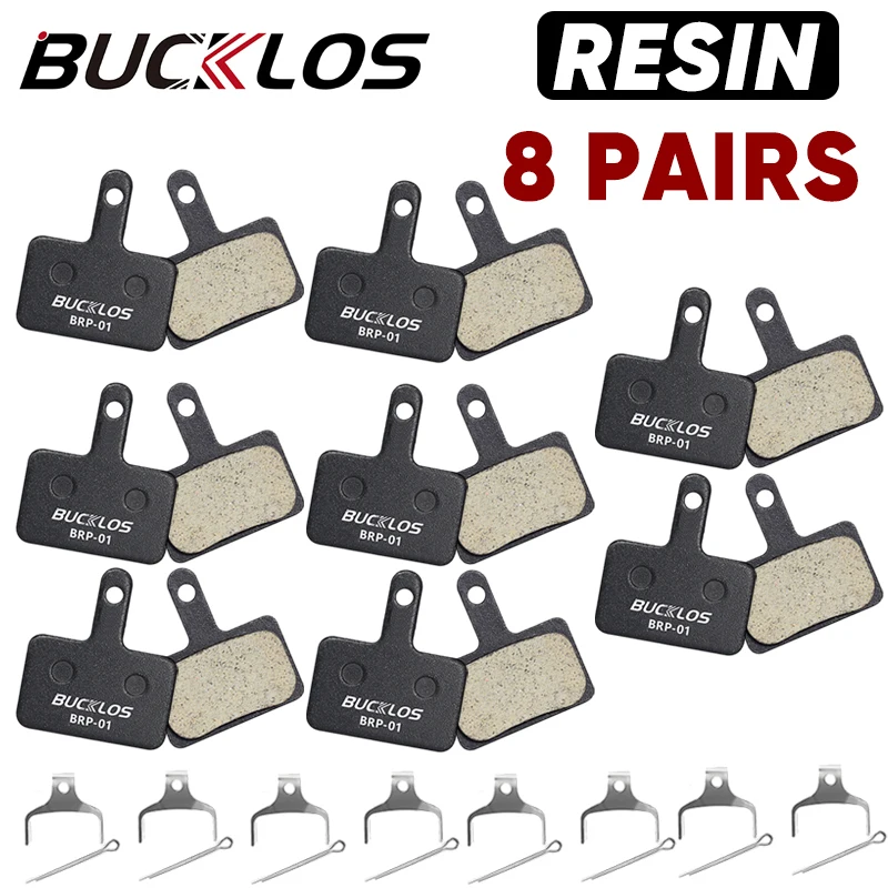 Pastillas de freno de resina BUCKLOS 1/2/4/6/8/10 piezas pastillas de disco hidráulico de bicicleta para SHIMANO MT200 B01S pastilla de freno de bicicleta duradera resistente al desgaste: Morado