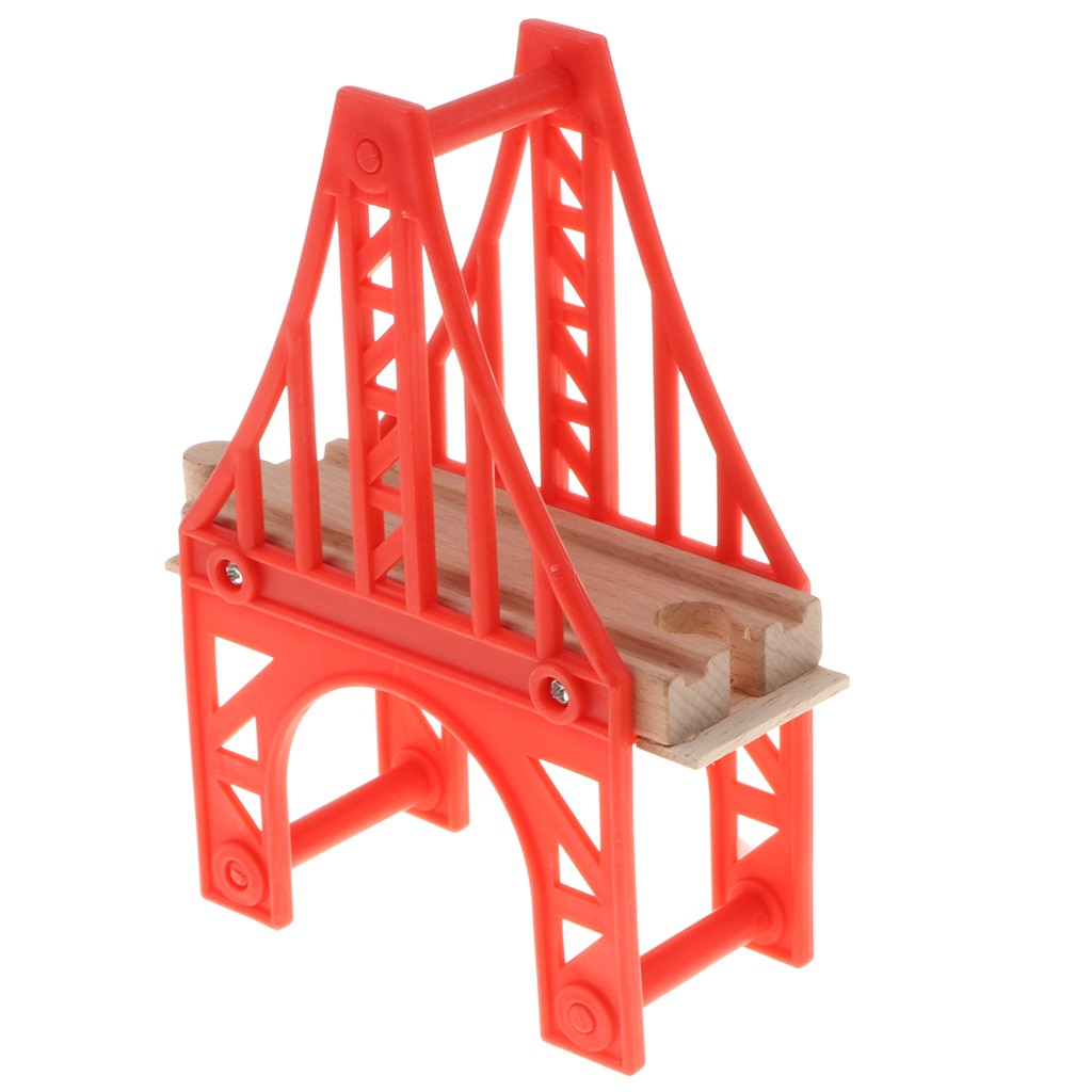 Wooden Trains Railway Set Compatible Accessories - Iron Tower Bridge