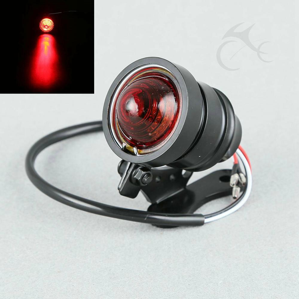 Motorcycle Bullet LED Tail Light For Harley Bobber Chopper Café Racer