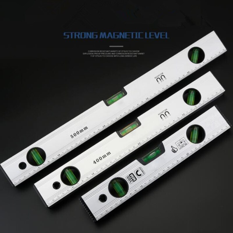 300mm 400mm 500mm Level Meter High Precision Spirit Level Magnetic Ruler Measuring Tool