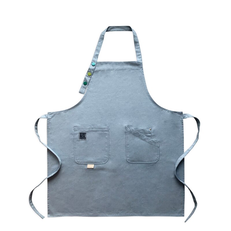 de de lona de algodón delantal café y peluquería de trabajo sin mangas delantal babero cocina ropa de trabajo antifouling delantales