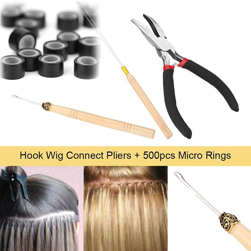 ABVP, pinzas especiales, juego de extensiones de cabello con hebilla, Kit de extensiones de cabello 4 uds, herramienta para pelucas con gancho