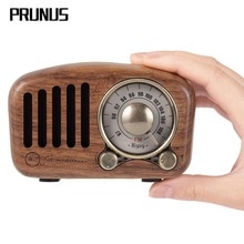 Prunus J-919 Klassieke Retro Radio Receiver Draagbare Mini Hout Fm Sd MP3 Radio Stereo Bluetooth Speaker Aux Usb Oplaadbare