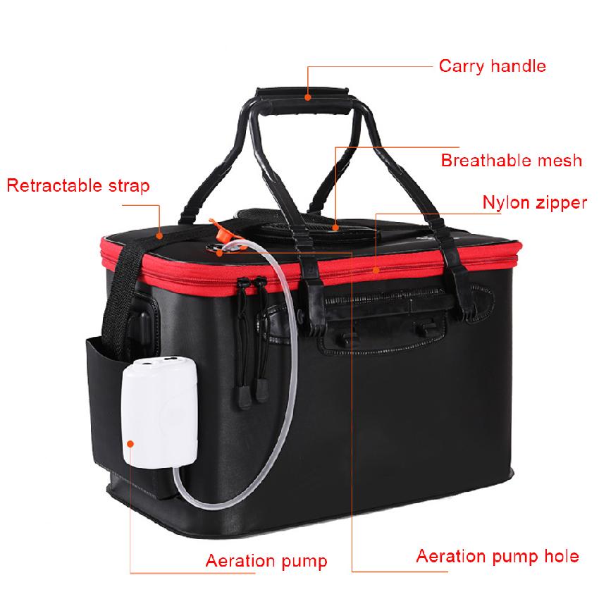 Waterproof Fishing Bag Large Capacity Multifunctional Lure Fishing Tackle Pack Outdoor Live Fishing Bag Fish Box Supplies