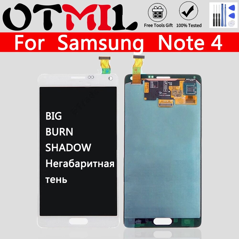 5.7 "Burn Shadow Voor Samsung Galaxy Note 4 Alpha N910A N910T Lcd Touch Screen Digitizer Vergadering Voor Samsung Note4 display