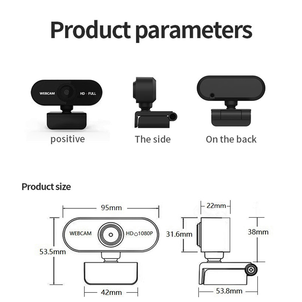 Câmera web hd 1080p/2k, câmera usb com microfone embutido, câmera de rede usb, autofoco, webcam de negócios para pc e laptop
