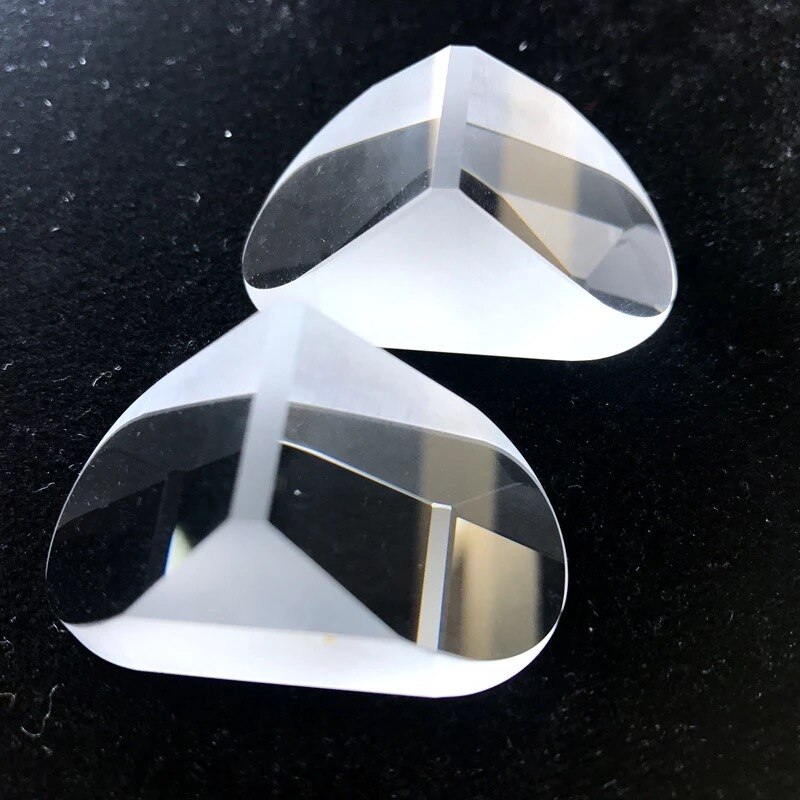 Prismas de cristal óptico N-BK7 de 44x21x22mm lente Triangular de prismas Paul