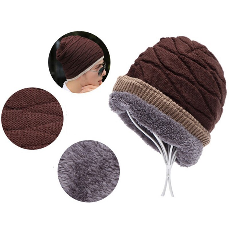 Unisex beanie vinter outdooor running cap menn kvinner strømpe hatt stripe strikket hiphop hatt mann kvinne varm ull cap vinter