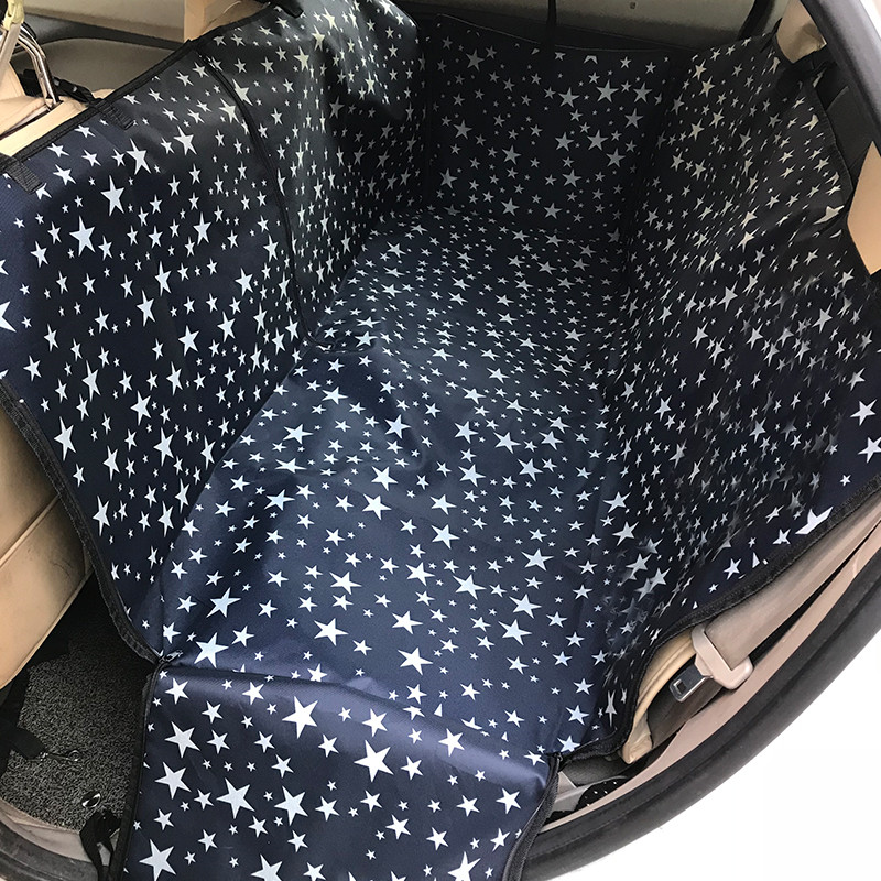 Oxford Voetafdruk Hond Carriers Achter Back Waterdichte Pet Car Seat Cover Matten Hangmat Protector Met Veiligheidsgordel: Style6 star