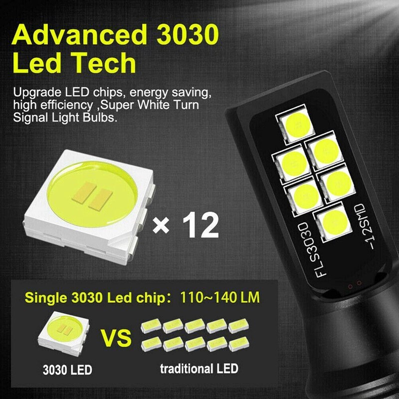 2X HB4 9006 LED Nebel Glühbirne Erweiterte 3030 SMD Tagfahrlicht DRL Lampe, Kühles Weiß 6000K