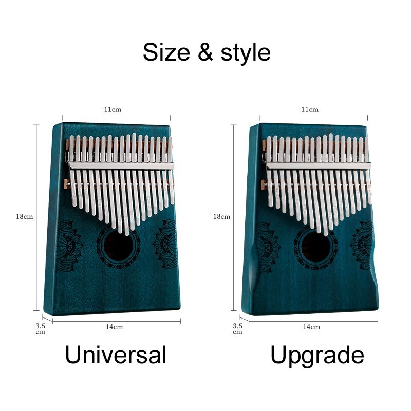 Kalimba 17 Keys Thumb Piano Handguard Wood Mahogany Mbira Body Musical Instruments calimba Piano Music Box