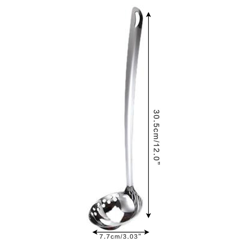 Passoire à Double usage en acier inoxydable 896A 201, cuillère à soupe de cuisine, casserole chaude, ustensiles de cuisine à Long manche suspendu