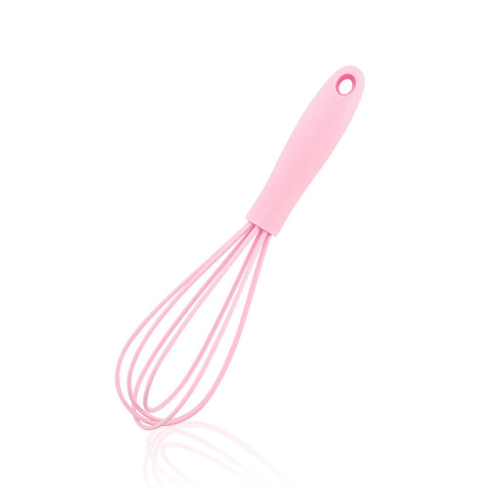 1pc Silicone Egg Whisk Manual Hand Mixer Self Egg Stirrer Milk Drink Coffee Whisk Mixer Kitchen Egg Tools: Pink