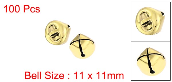 Uxcell 100 Stuks Jingle Bells Craft Klokken Bulk Diy Bells Voor Kerst Festival Decoratie Party Thuis: Golden 11mm