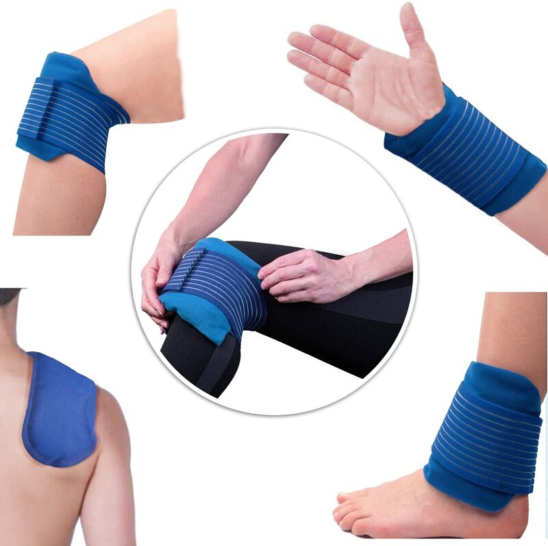 Reusable and Cold Ice Packs for Injuries, Joint Pain, Muscle Soreness and Body Inflammation Adjustable Gel Wrap