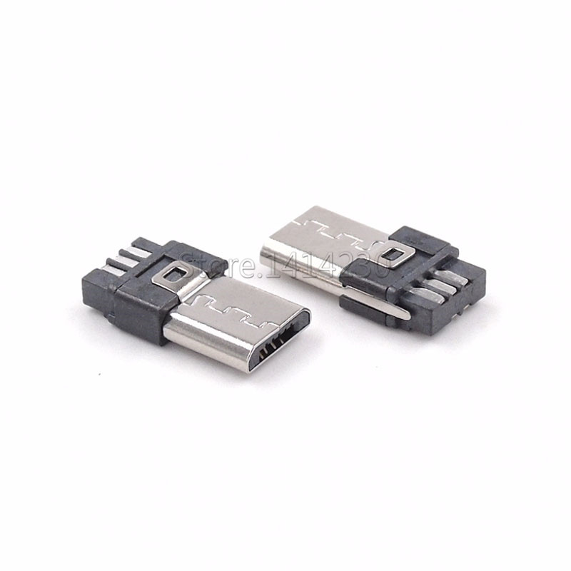 10 stk mini usb micro 5- -pin hanstik jackstik stik smd overflademontering