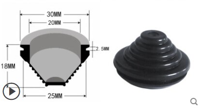 1pcs Rubber cable hole cover grommet gasket Black tapered Electric box inlet outlet Seal ring Dust plug Wire holder protector: 25mm