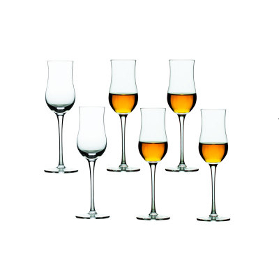 Niche Tulip Shape Whisky Cognac Brandy Snifter XO Liqueur Goblet Shot Copita Nosing Glass For Wine Connoisseur Sommelier Chateau: 6 Pcs