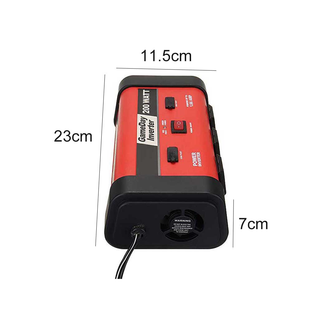 Car Power Inverter 200W ABS DC 12V To 110V AC Conv... – Grandado