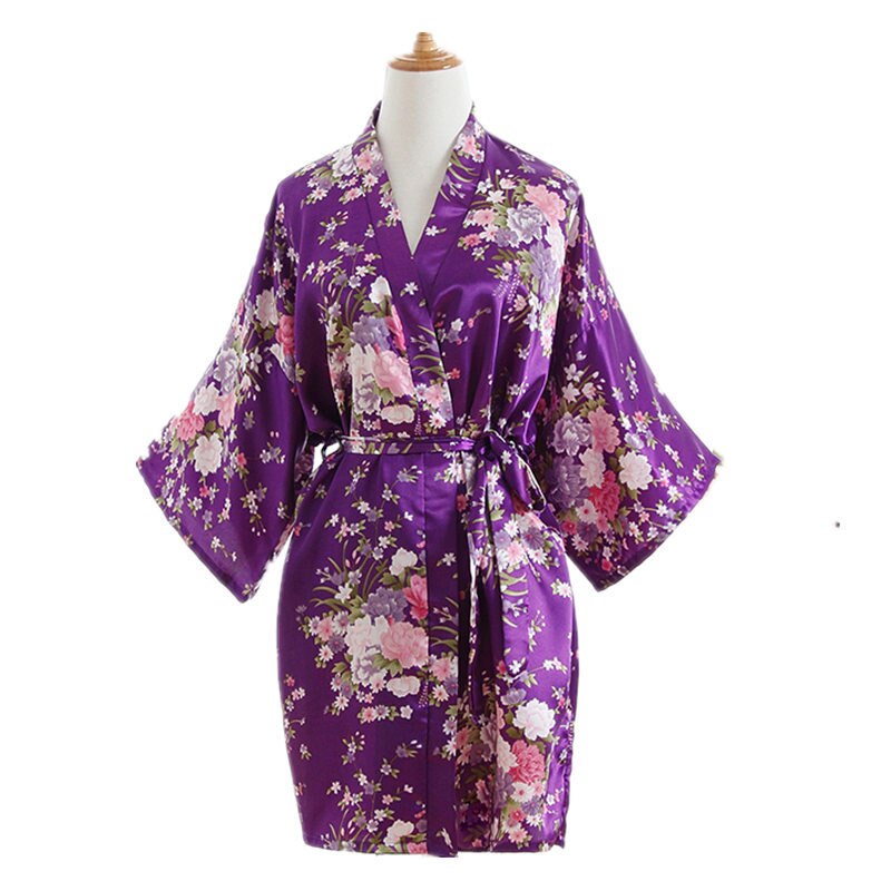 Vestido tradicional chino bata de satén de seda para mujer: 3