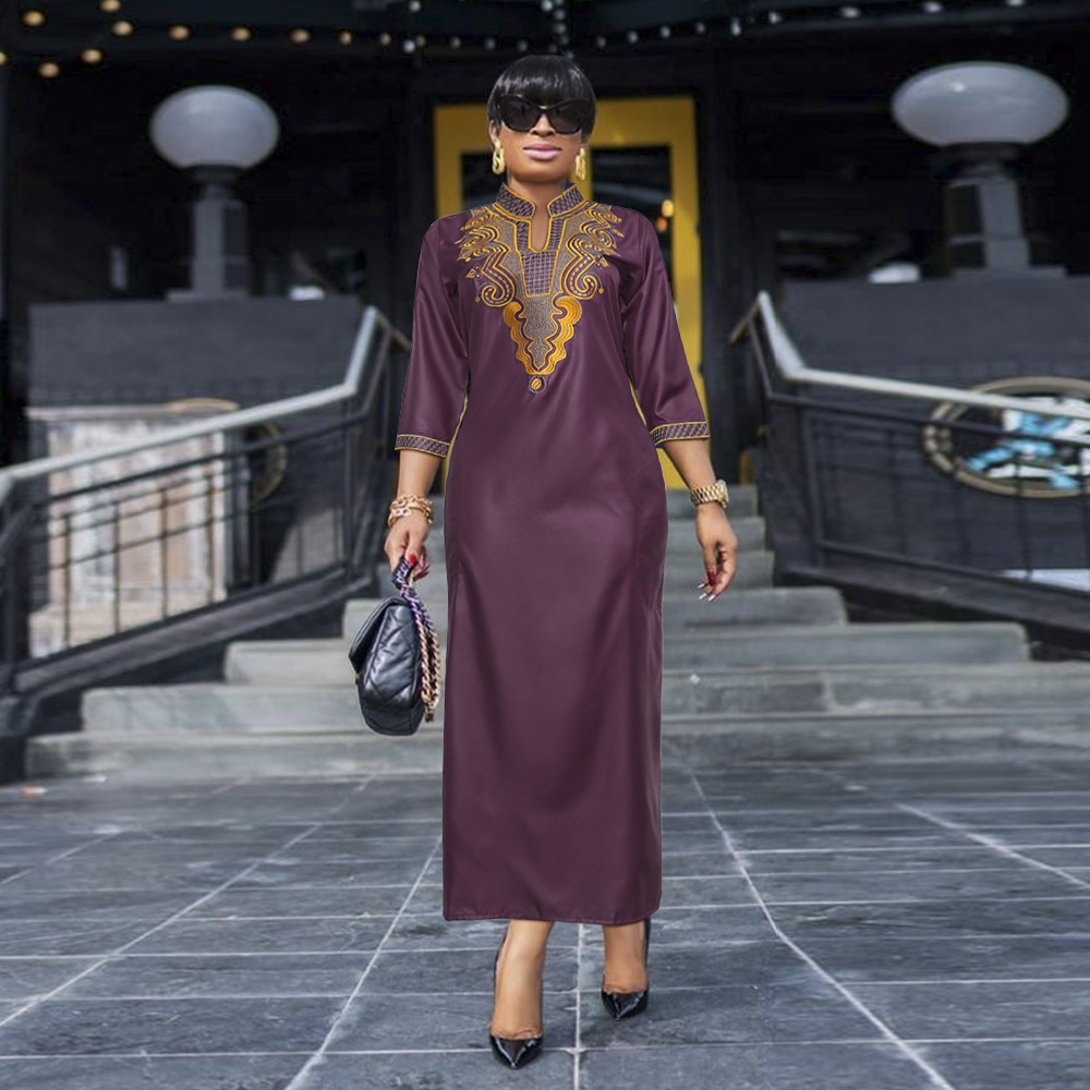 green emerald velvet dress Embroidered African Party Dress  Elegant Traditional Style W250175   Afrinspiration