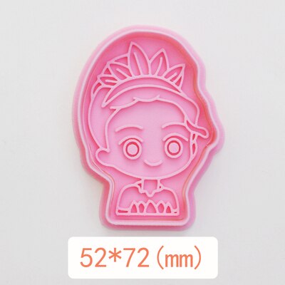 Prinses Taart Cookie Embosser Cutter Plastic Biscuit Druk Stempel Diy Cookie Mold Fondant Sugar Craft Mold Keuken Biscuit Mold: J