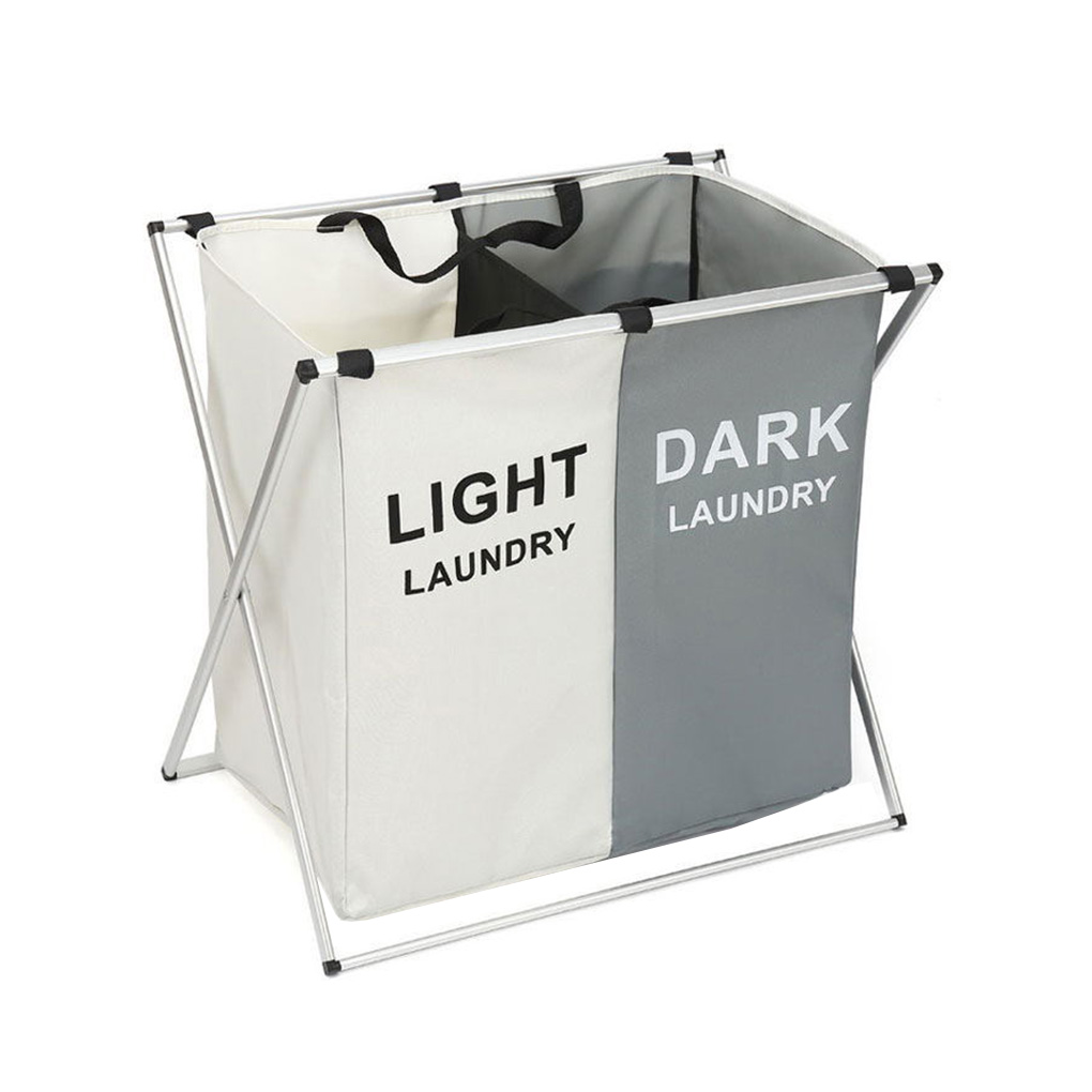 Cesta para la colada, cubo para ropa, suministros para el hogar, plegable, firmeza, conveniencia, organizador de ropa, negro-beige: Rojo