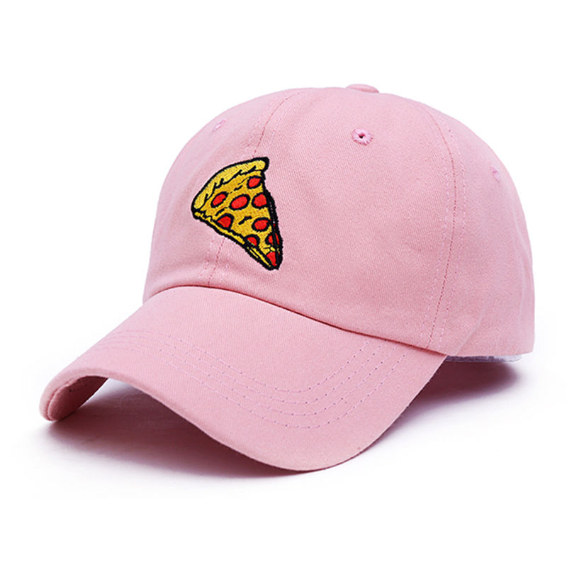 neue Pizza stickerei Baseball Kappe Trucker Hütte Für Frauen Männer unisex Einstellbare Größe Vati kappe hüte: Rosa