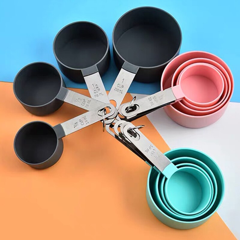 8 Piece Baking Accurate Measuring Set Measuring Cup and Spoons for Measuring Dry / Liquid Ingredients Kitchen Tool