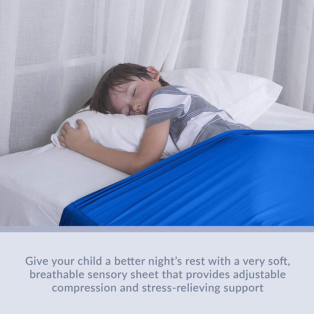 Sensorisk lagen til børn voksne kompressionstæppe forbedrer fokus og søvn for autisme, sensorisk behandlingsforstyrrelse, adhd