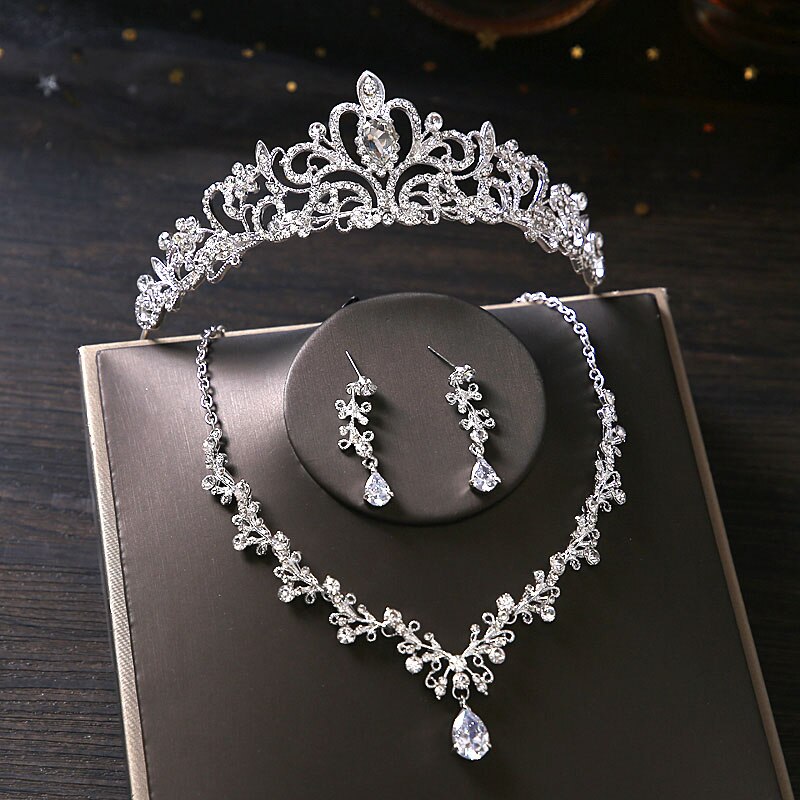 Ensemble de bijoux indiens pour mariée, Collection de mariage, accessoires de mariage pour femmes, couronne, diadème, collier, boucles d&#39;oreilles: G