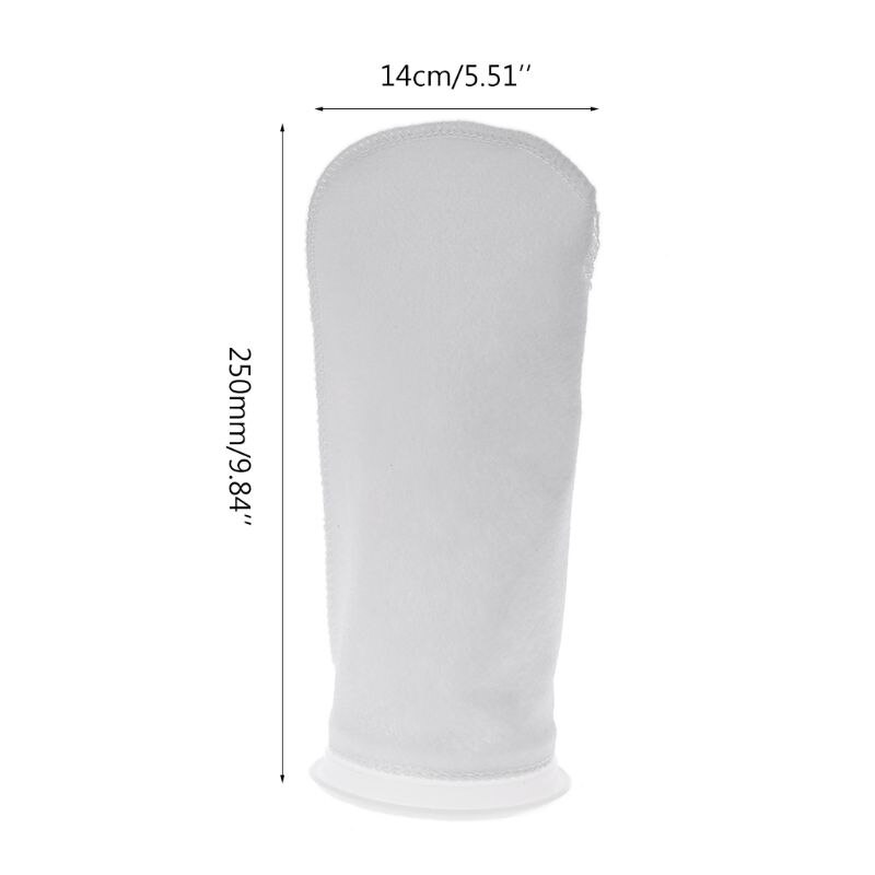Cotton Blend Aquarium Filter Sump Sock Reusable Felt Bag Fish Tank Micron Replacement Bag White Aquarium Filter Bag