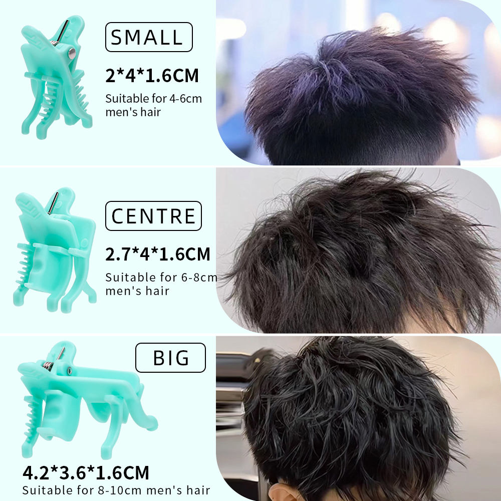 25Pcs Reusable Hair Perm Clips for Men Curl Styling Hook Loop Hair Rollers Barbershop Tools Short Hair Perming Accessory
