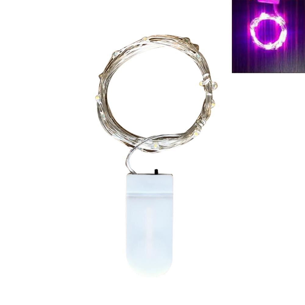 2m LED Strip String Lights Cooper Wire 20LEDs Lights Christmas Wedding Decoration Lights Garden Battery Operated: Purple
