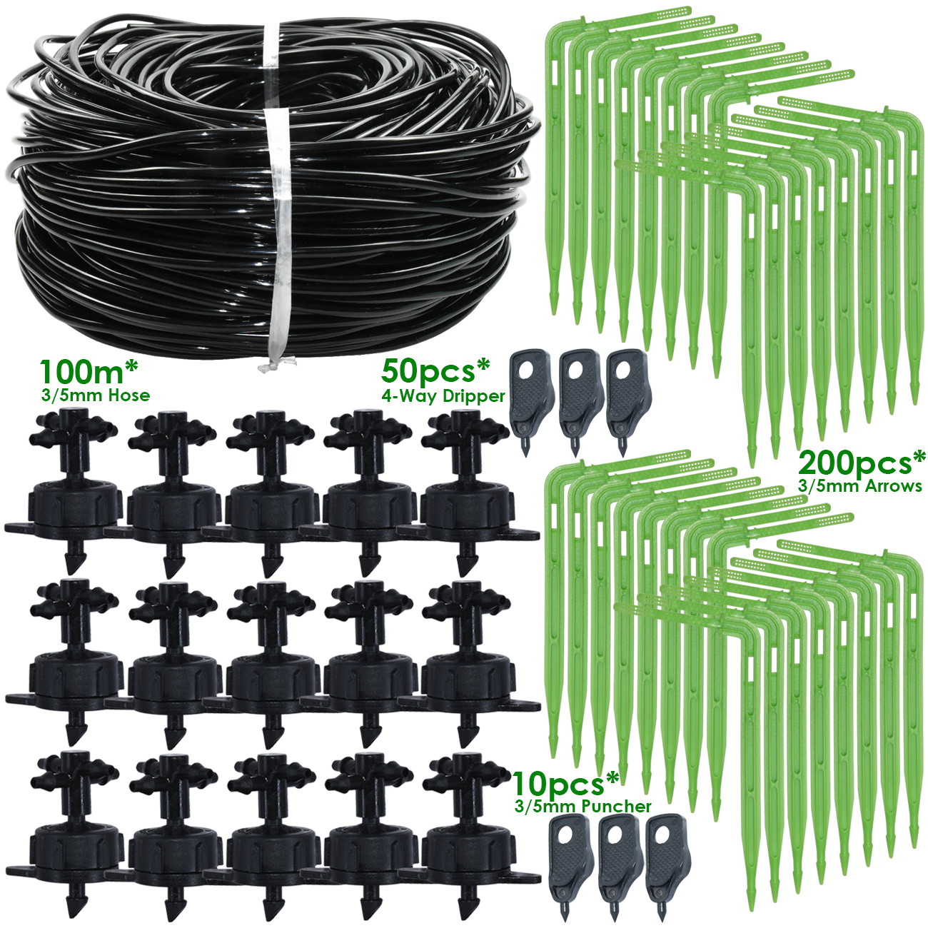 KESLA 10-100M 4L 8L/H Garten Mikro Tropfen Bewässerung Emitter Bewässerung Systeme Bausätze 3/5mm Pfeil Tropfer Vergossen Bonsai Gewächshaus