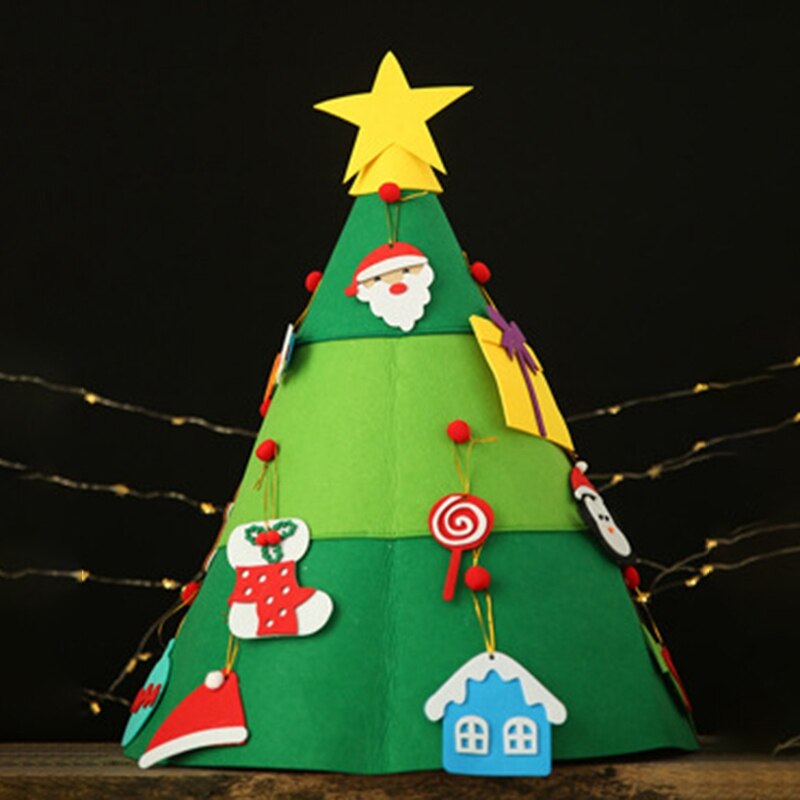 Felt Christmas Tree for Kids 3.2Ft Diy Christmas Tree with Toddlers 17Pcs Ornaments for Children Xmas Hanging Hom