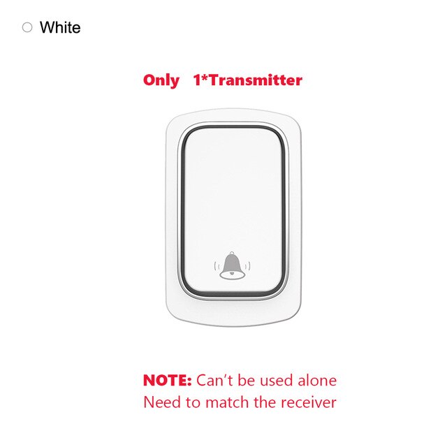 AVATTO Wireless Doorbell，No Battery Required，US EU UK Plug, IP68 Waterproof Welcome Bell Home Door Bell Smart Home Security: White WD01