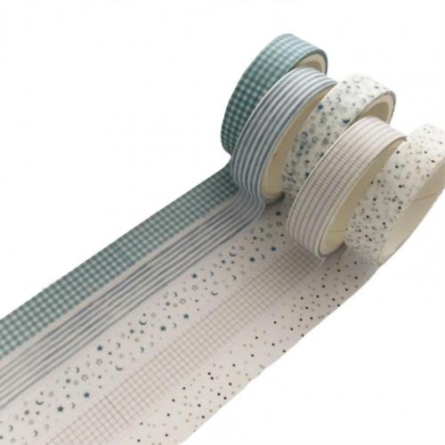 5 rouleaux/Ensemble BRICOLAGE Washi Ruban Auto-Adhésif Facile à Déchirer multi-usage Facilement Déchiré Washi pour Planificateur Fournitures: 4
