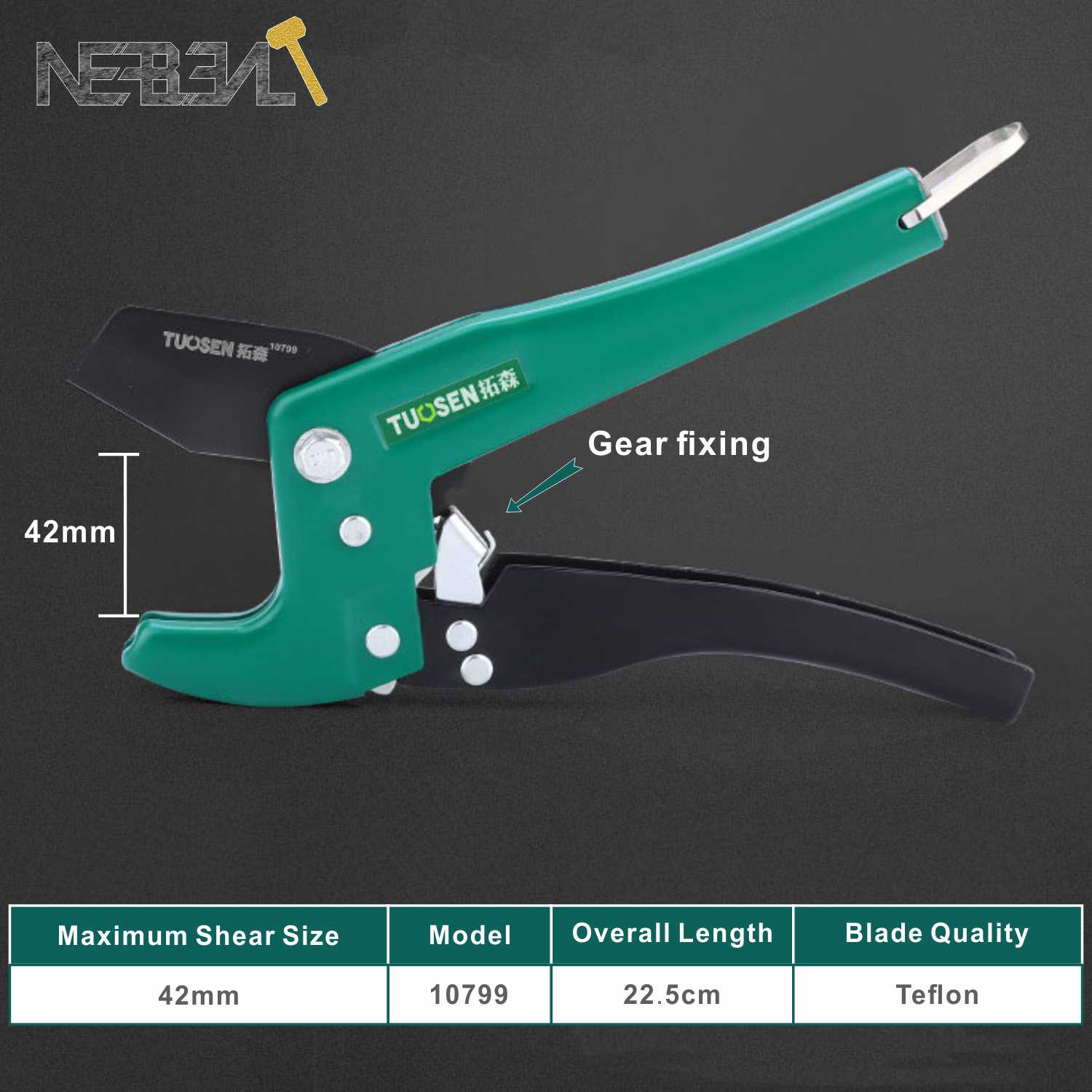 Tijeras de plástico SK5 para cortar tubos de plástico, herramientas manuales de fontanería, PVC/PE/VE/PPR, de aleación de aluminio, 42-75MM