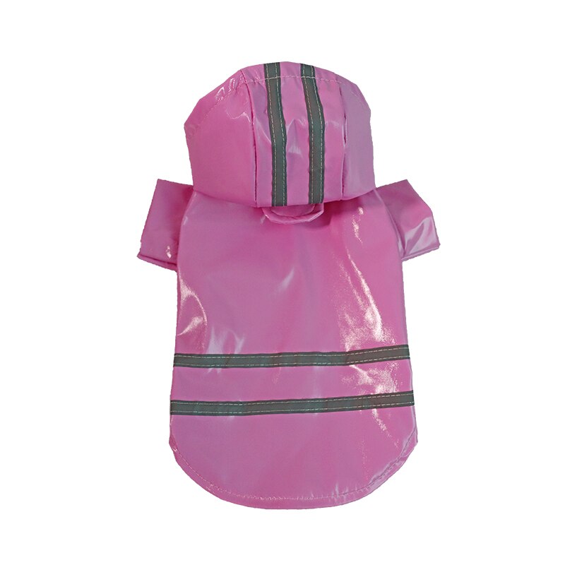 Dog PU Raincoat Outdoor Puppy Pet Rain Coat Waterproof Jackets Overall For Small Dogs Cats Pets Yorkies Chihuahua Teddy Clothes: Pink / L