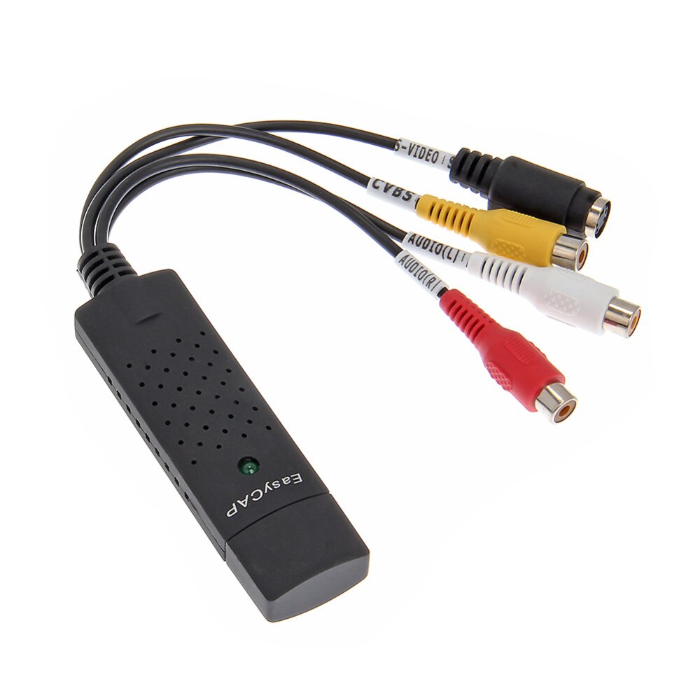 1pc USB 2.0 Video For TV DVD VHS Capture Adapter Usb Adapter Converter Audio Video PC Cables