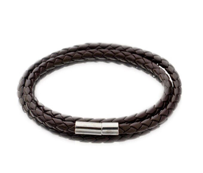 Style Multilayer Woven Leather Twist Rope Hand Chain Women Men Jewelry Accessories Bracelets & Bangles Bracelet Homme: Brown