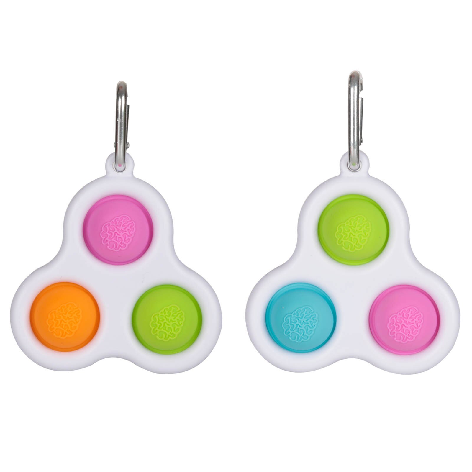 Montessori Fidget Toy Baby Early Education Finger Exercise Reliever Toys Push Keyring Montessori Fidget Toys For Adult D08: G