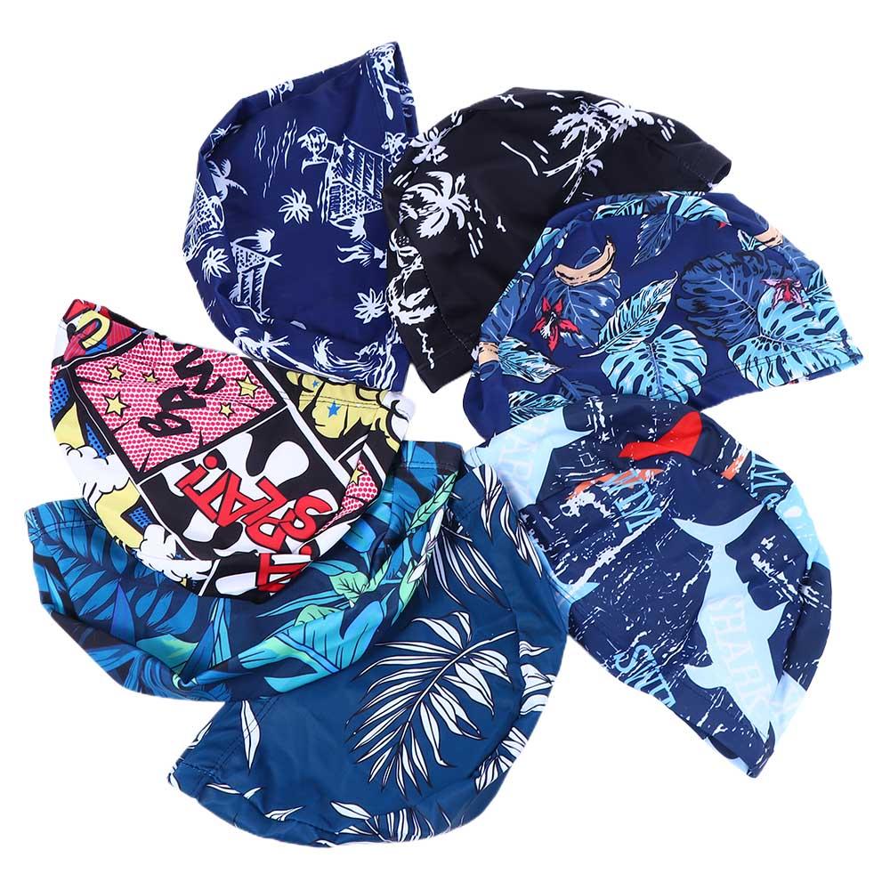 Zwemzwembad Calico Zwemmuts Sneldrogende Elastische Duikhoed Ademende Zwembadhoed Badkleding Hoeden Zwemmutsen Sportaccessoire