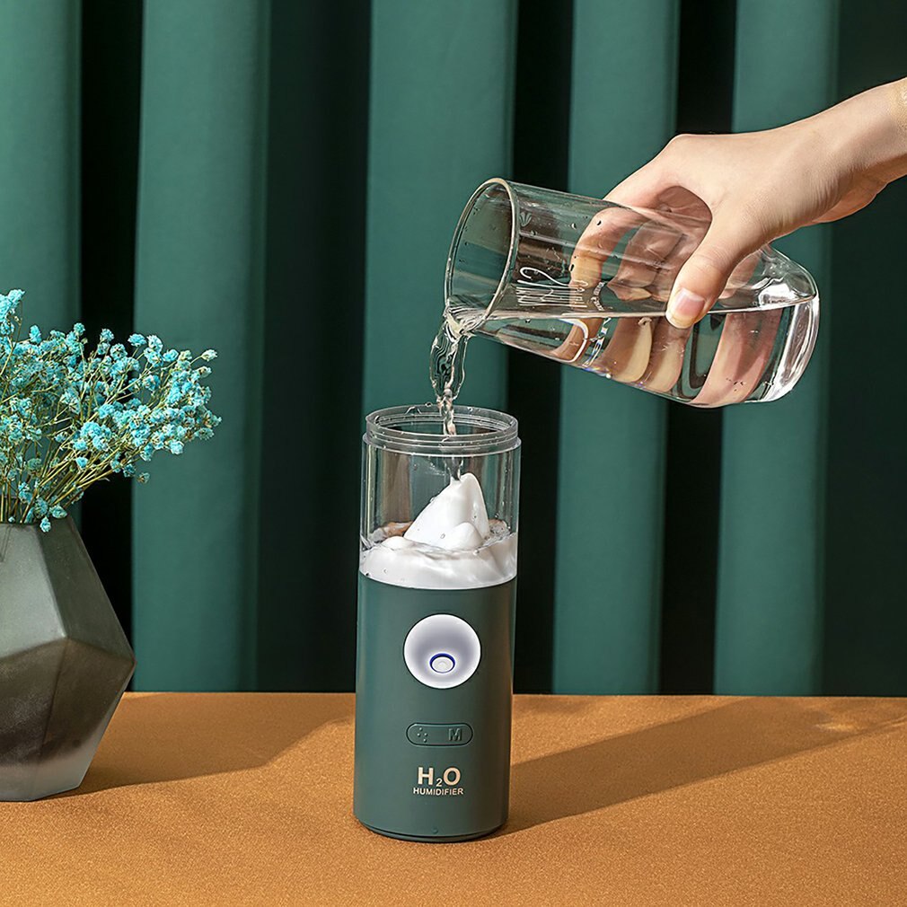USB Charging Rotary Humidifier 130 Degree Shaking Head Atomizer Large Capacity Ultrasonic Purifier